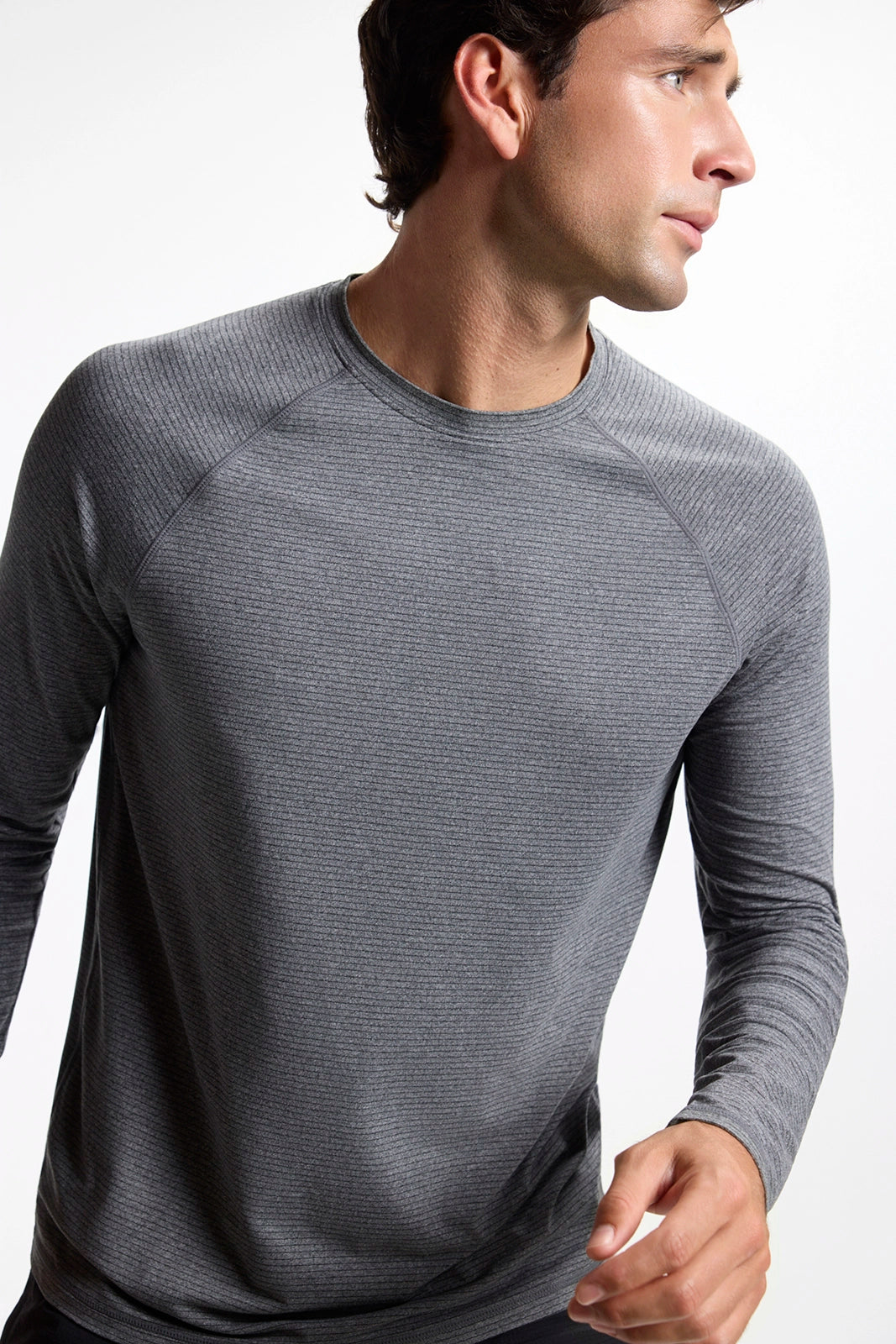 Rise and Conquer Long Sleeve Tee - Micro Chip/Black