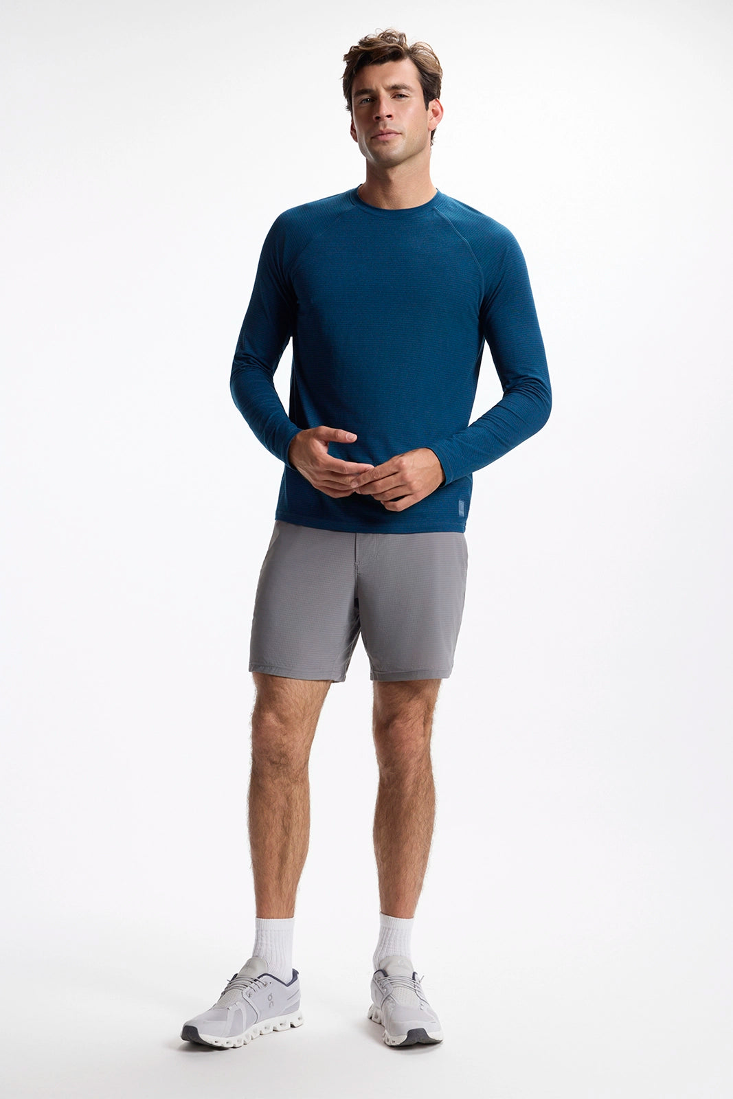 Rise and Conquer Long Sleeve Tee - Sailor Blue/Black