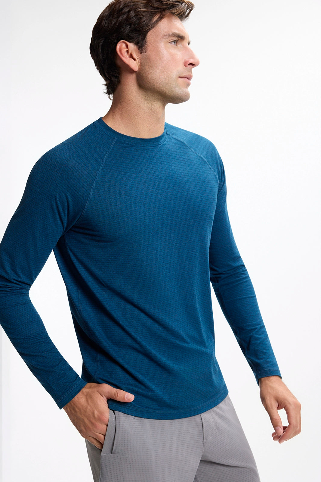 Rise and Conquer Long Sleeve Tee - Sailor Blue/Black