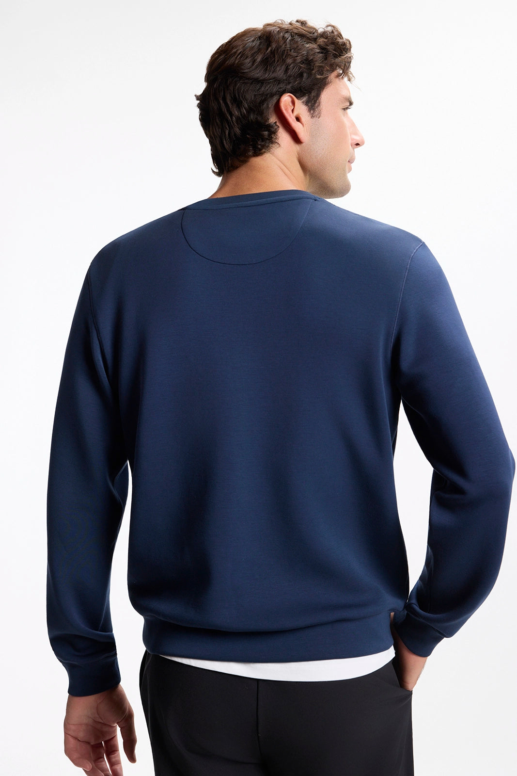 Dreamweave™ Crew Neck Pullover - Navy Blazer