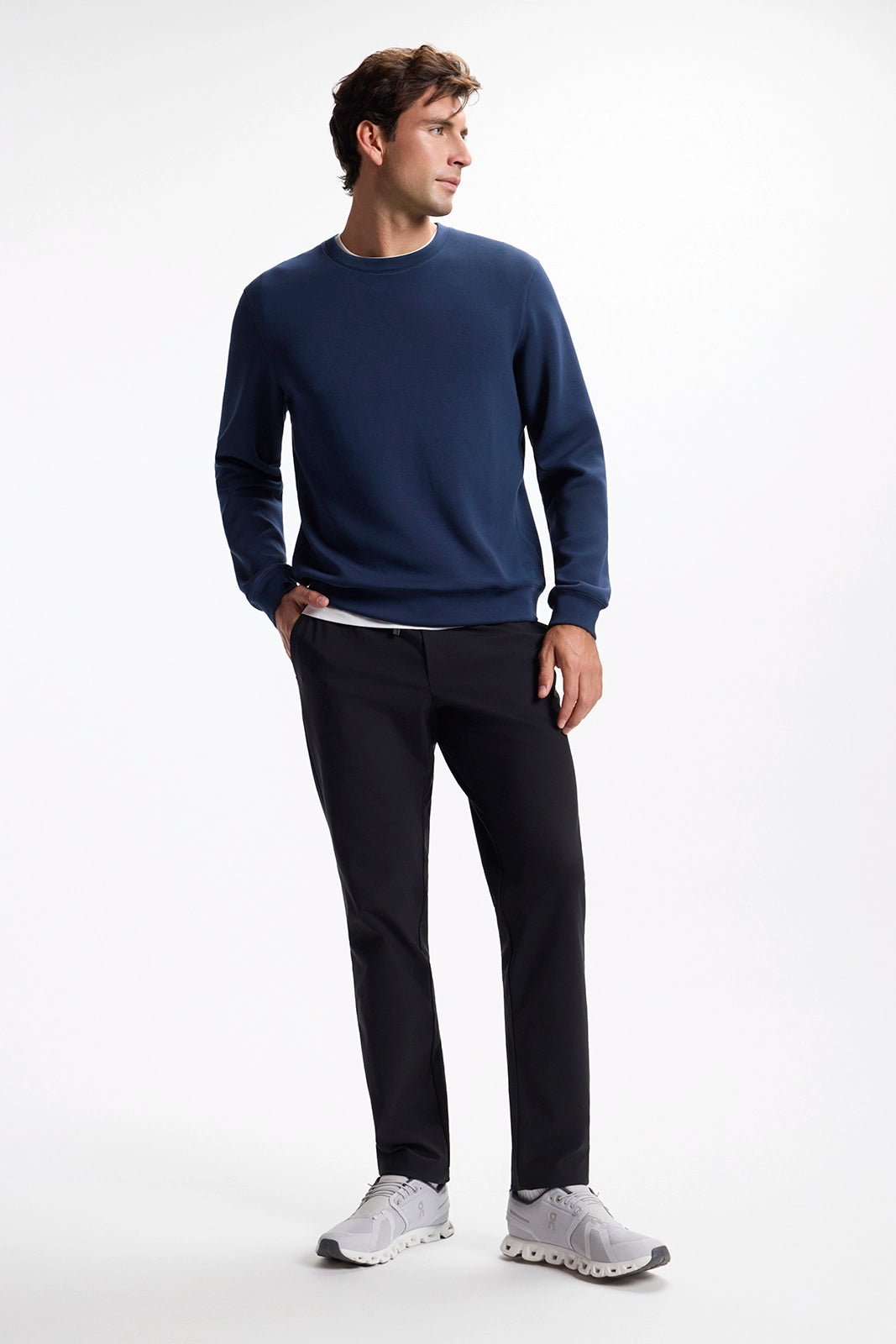 Dreamweave™ Crew Neck Pullover - Navy Blazer