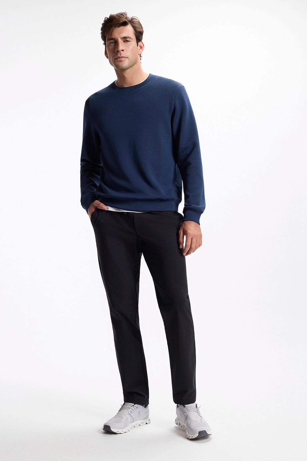 Dreamweave™ Crew Neck Pullover - Navy Blazer