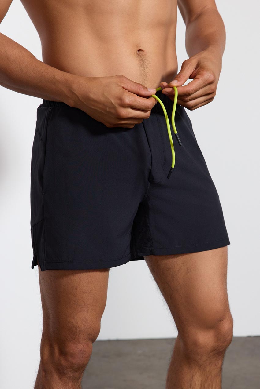 Stride Swim / Sweat Short with Liner - 5" - Black/Primrose