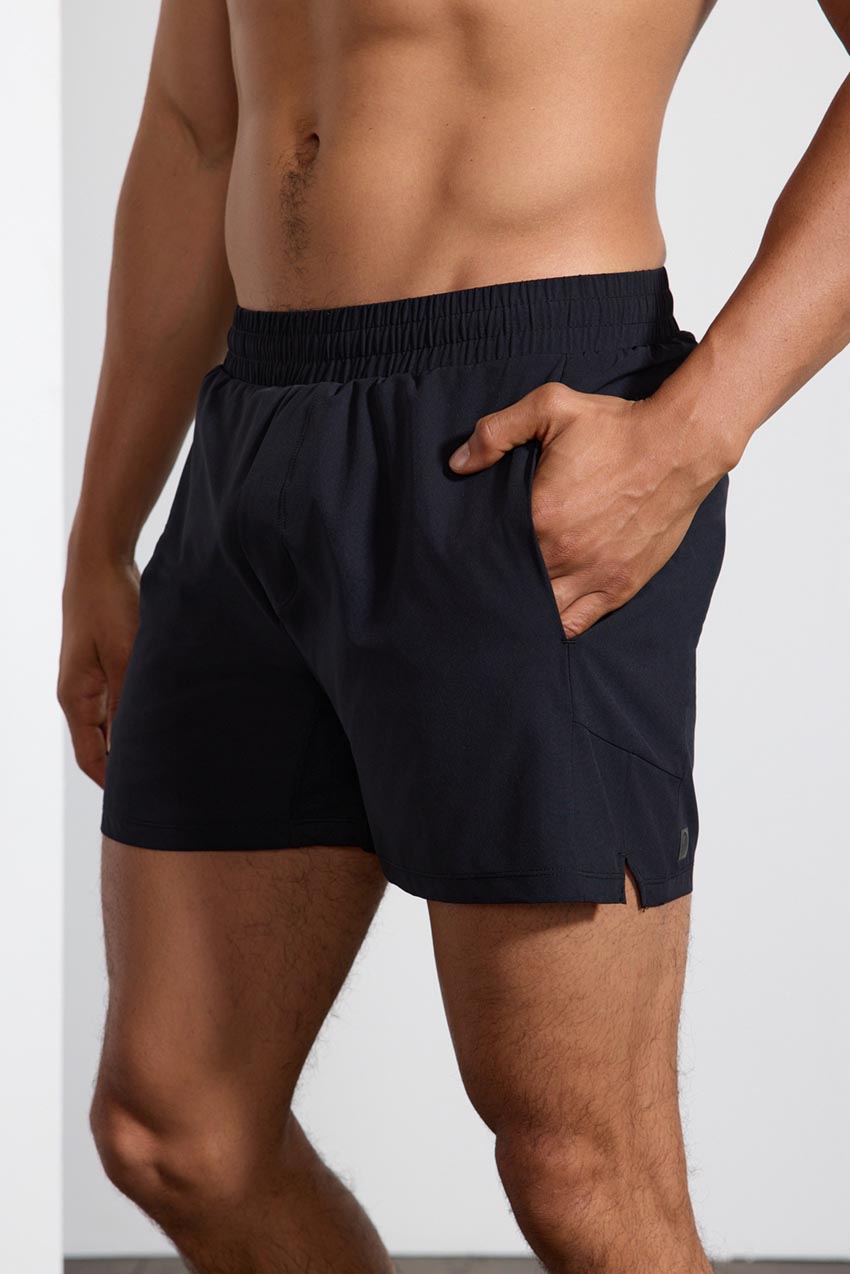 Stride Swim / Sweat Short with Liner - 5" - Black/Primrose