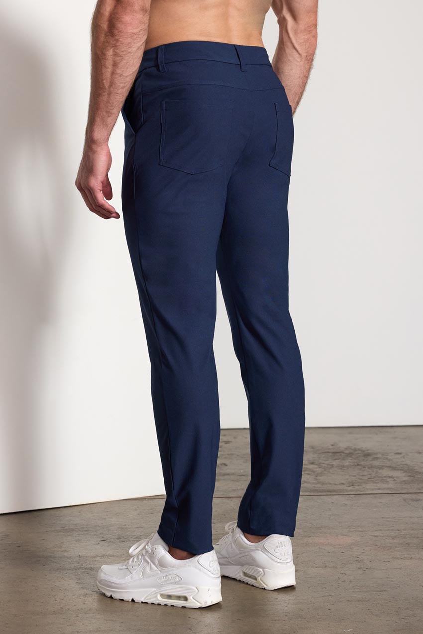Men's 8-Pocket 100% Polyester Pants | Dark Navy