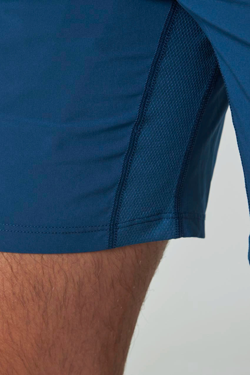 Stride Short with Liner - 7" - Poseidon