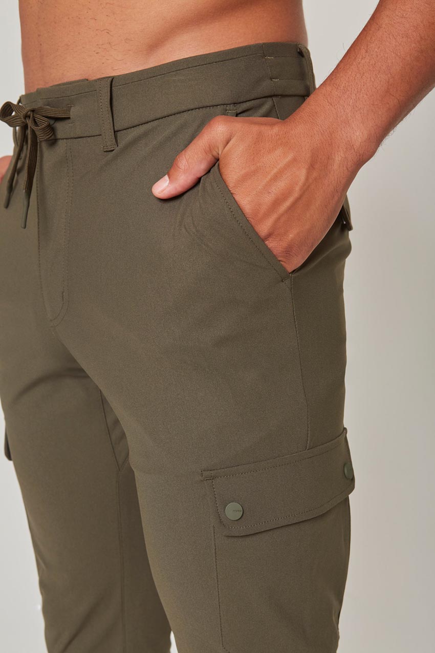 Pantalon de cargaison mince sans limites - feuille noire