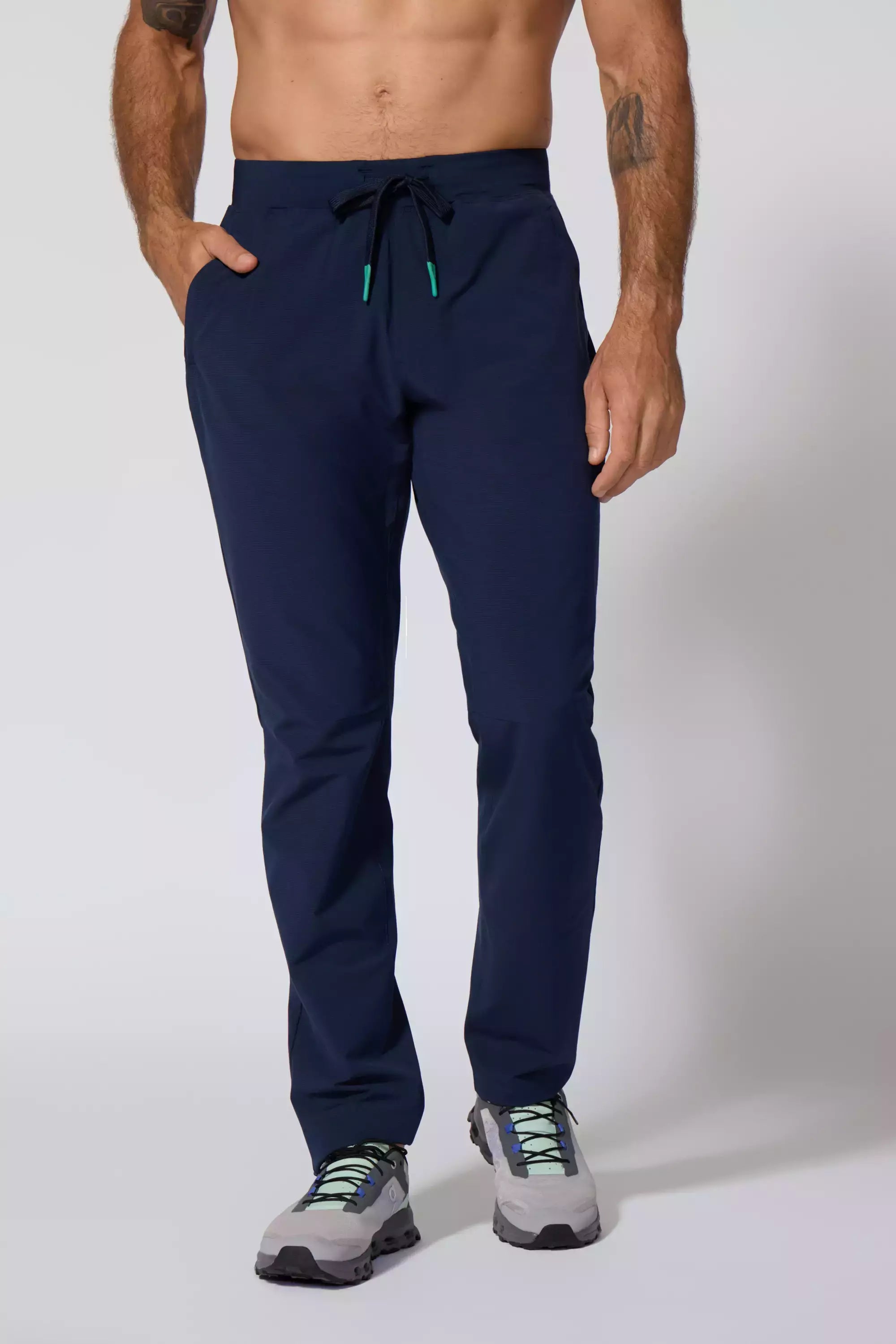 Rove Slim Pant - Deep Navy/Water Garden