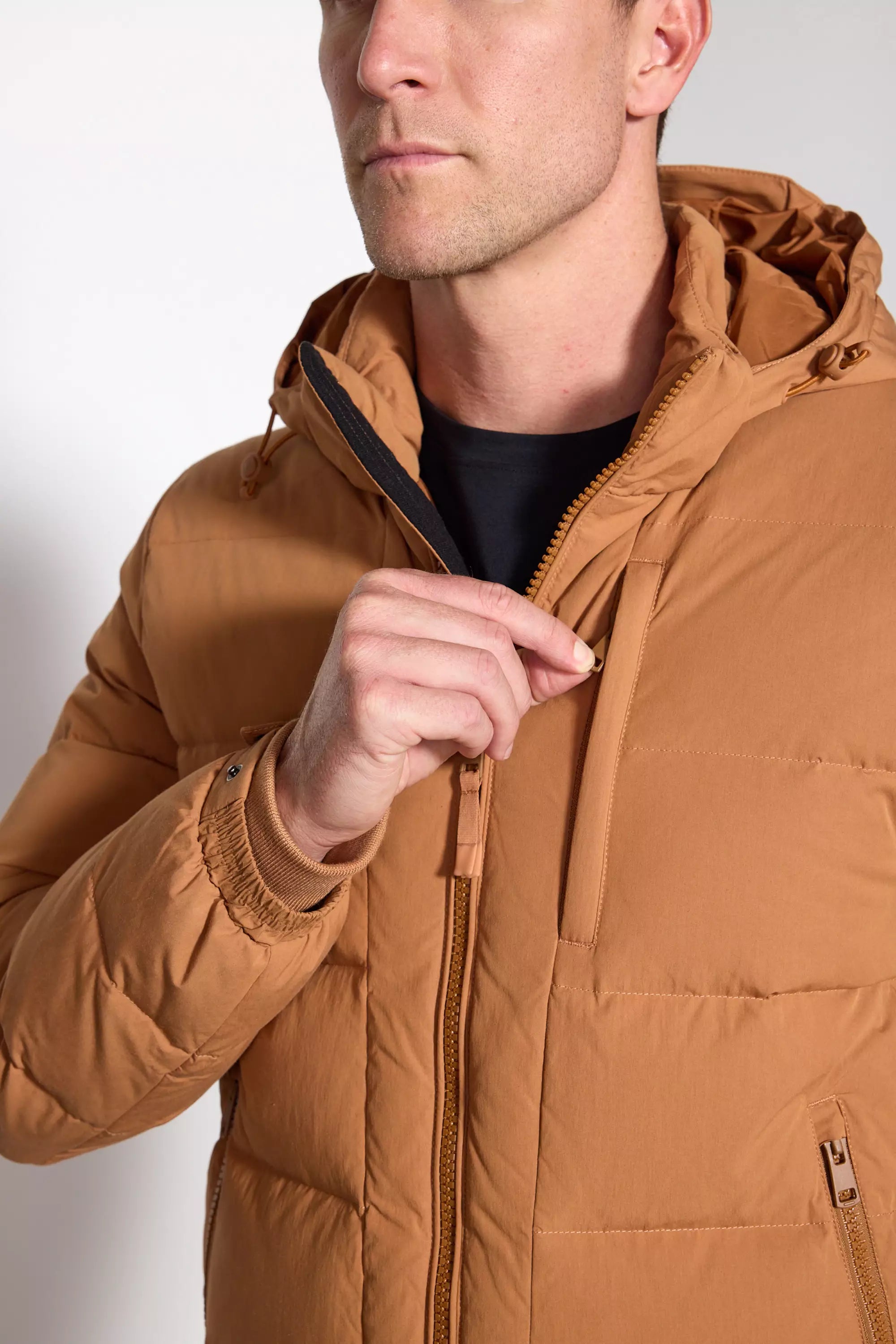 Rds Down Puffer - Camel oscuro