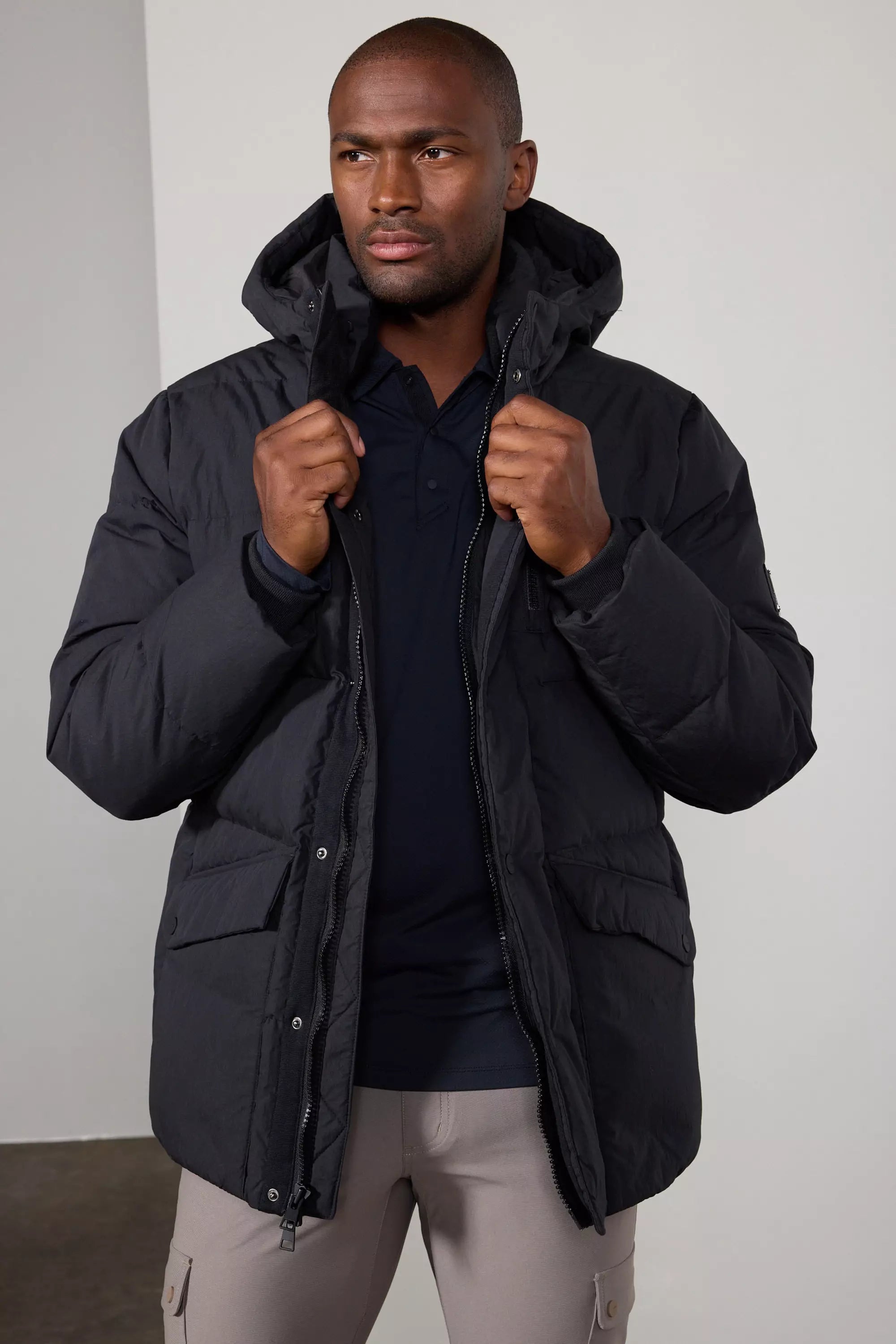 RDS Down Cargo Parka - Negro