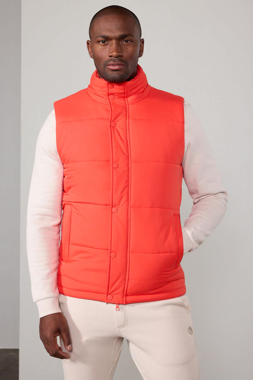 Men's orange sales puffer vest