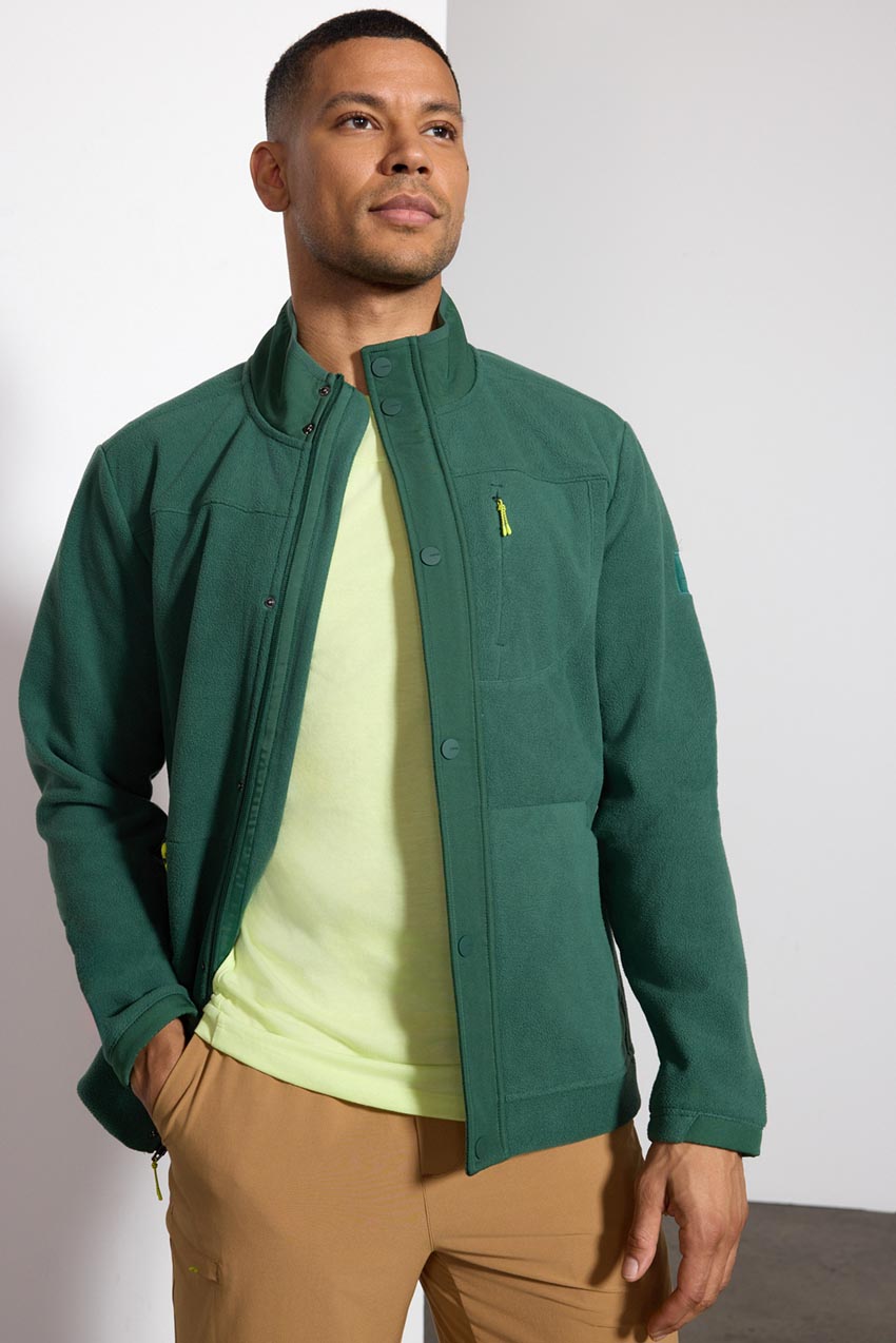 Encore Fleece Jacket with Chest Pocket - Pine Needle