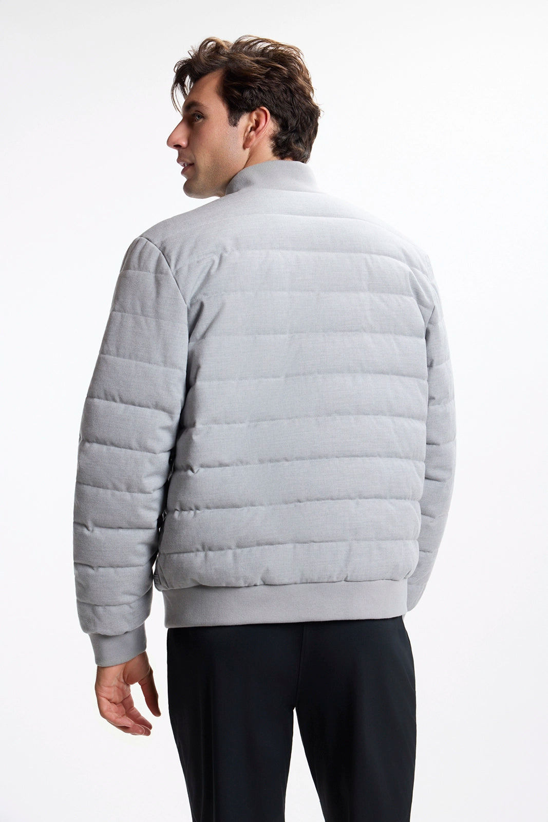 The All Day Filled Bomber Jacket - Htr Concrete
