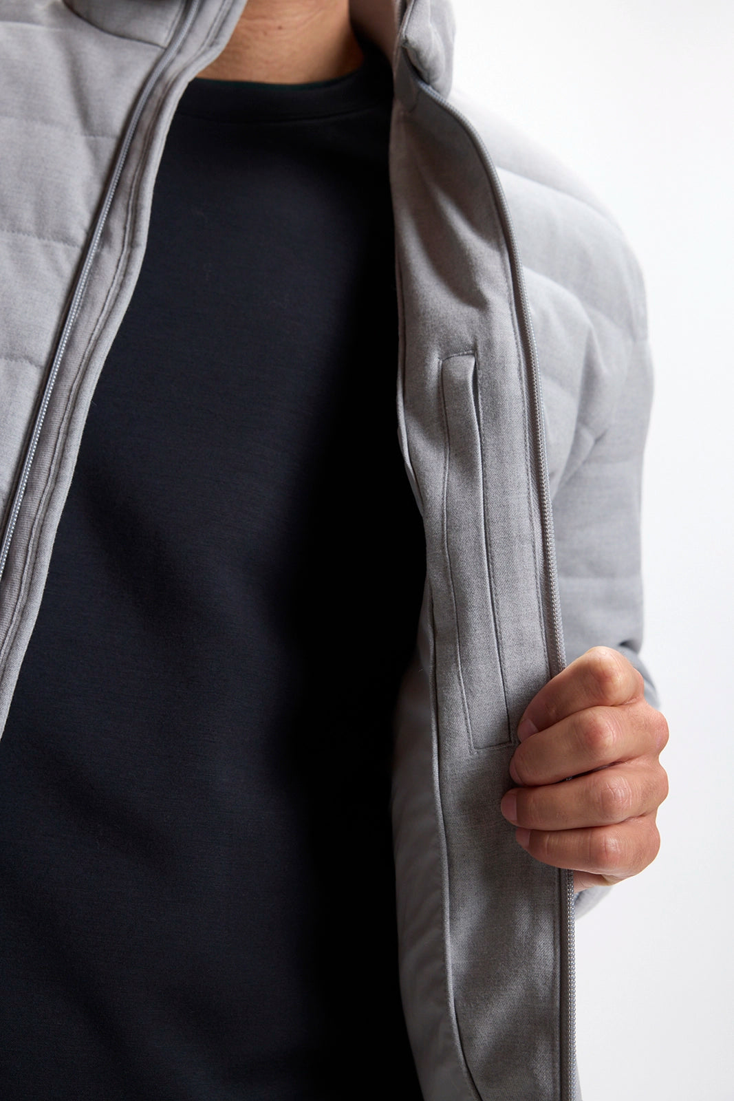 The All Day Filled Bomber Jacket - Htr Concrete