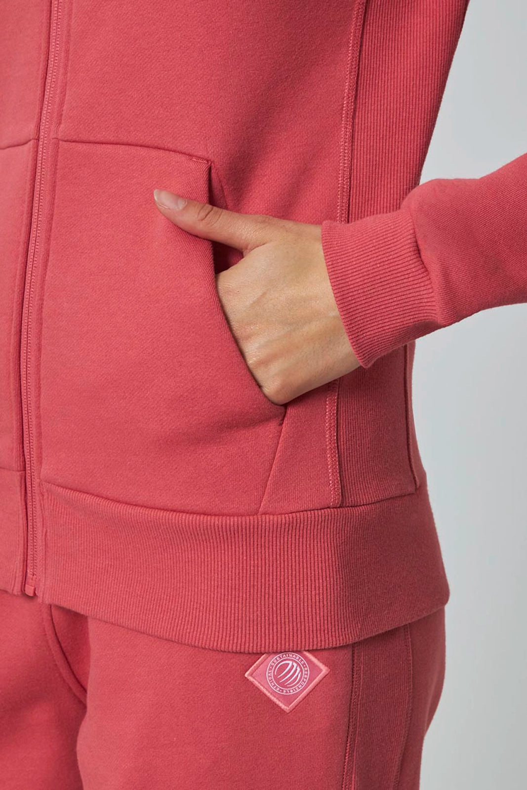 Luxefleece Zip-Up Hoodie - Mineral Red