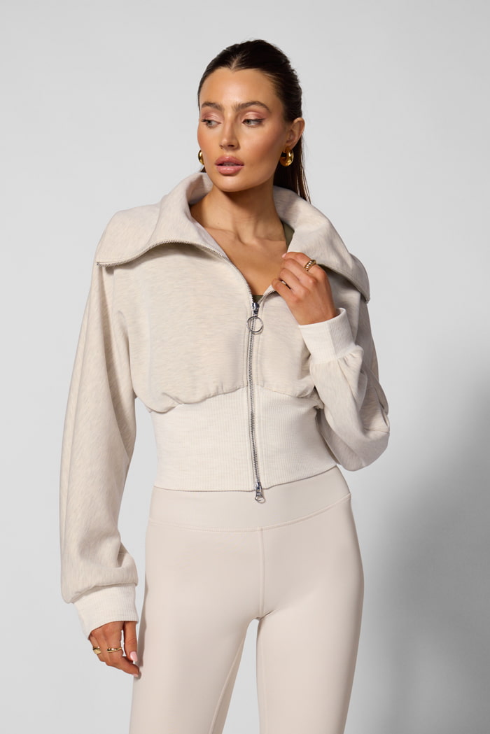 Dreamweave Corset Full Zip - Htr Moonbeam