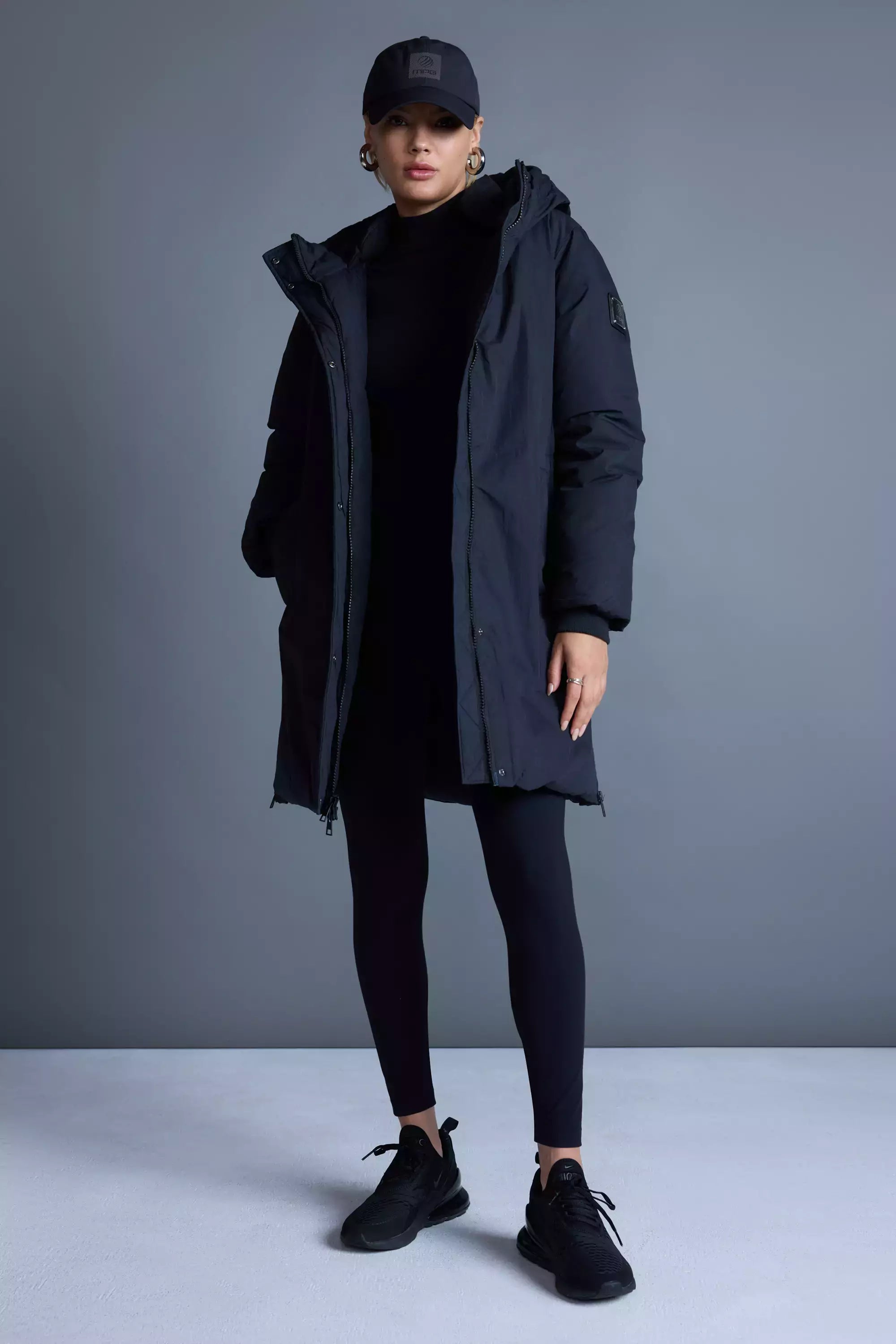 RDS Down Midi Puffer - noir