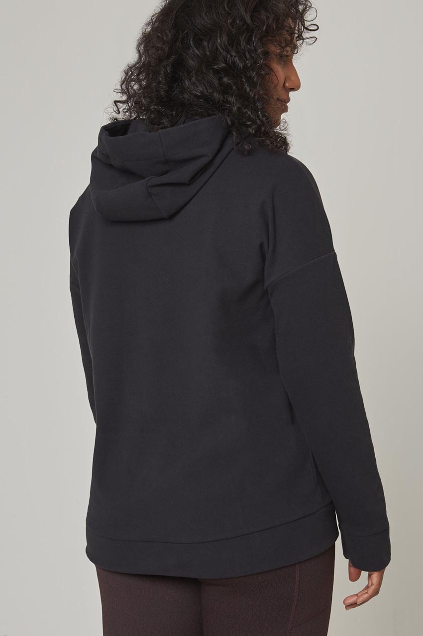 Mondetta Women's Recycled Performance Hoodie (X-Small, Black) at   Women's Clothing store