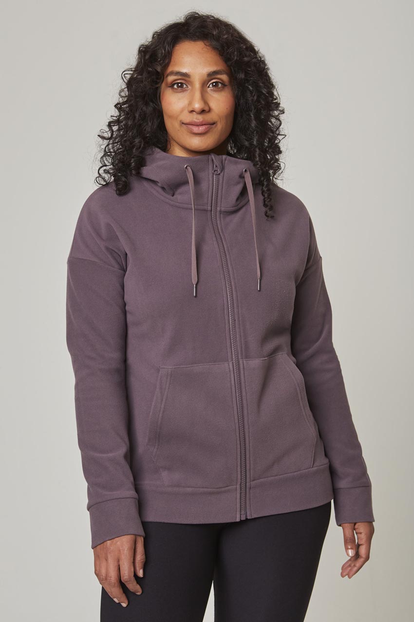 Women s Cozy Full Zip Velour Hoodie