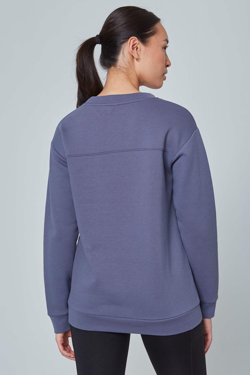 Womens crew sales neck fleece top