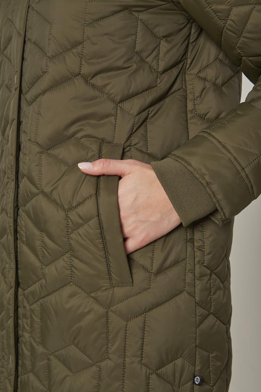 Women’s Longline Quilted Freezer Jacket