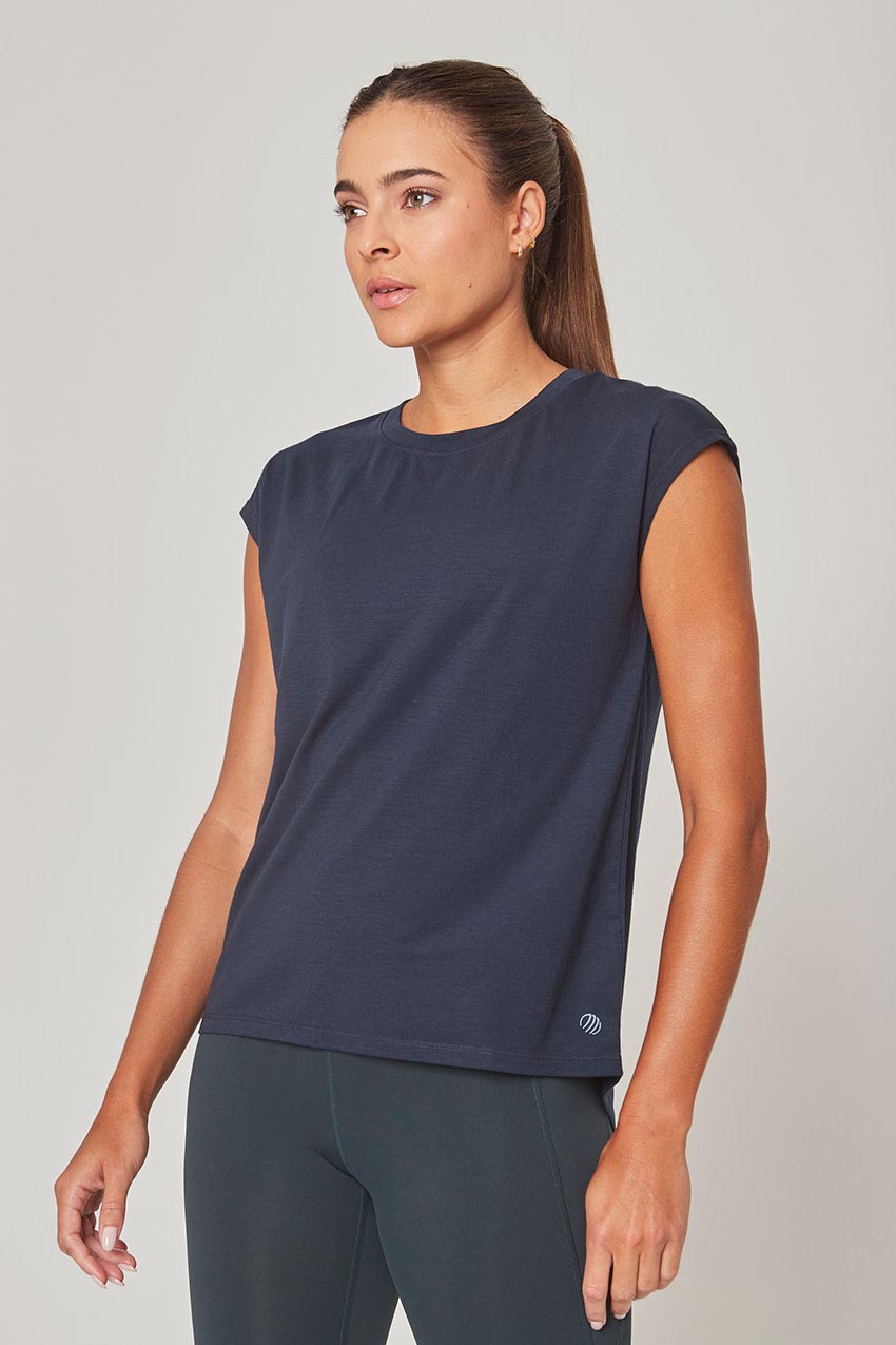 MPG Sport Dynamic Recycled Stink-Free Sleeveless Top - Sale  in Dark Teal