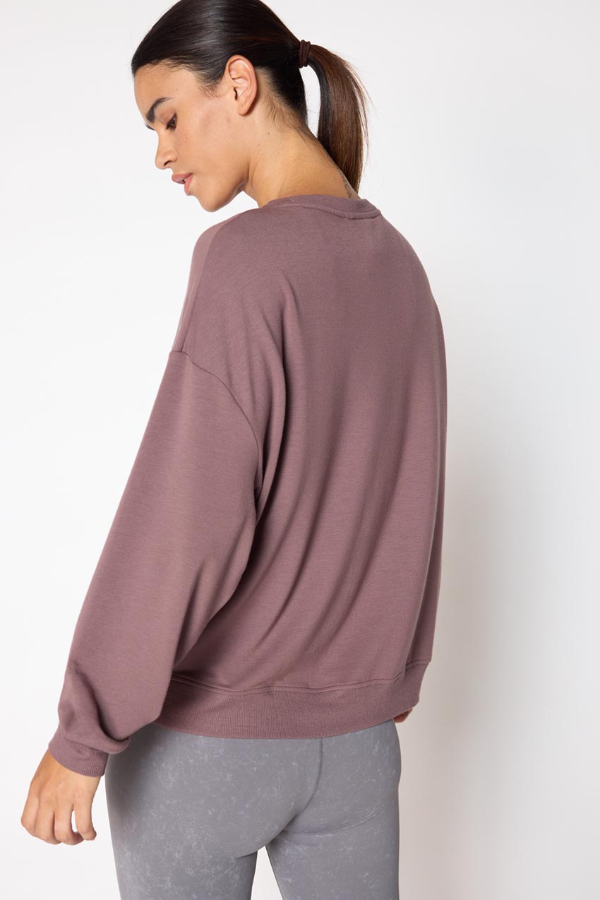 Serene Recycled Polyester TENCEL™ Modal Relaxed Crew Neck - Sale