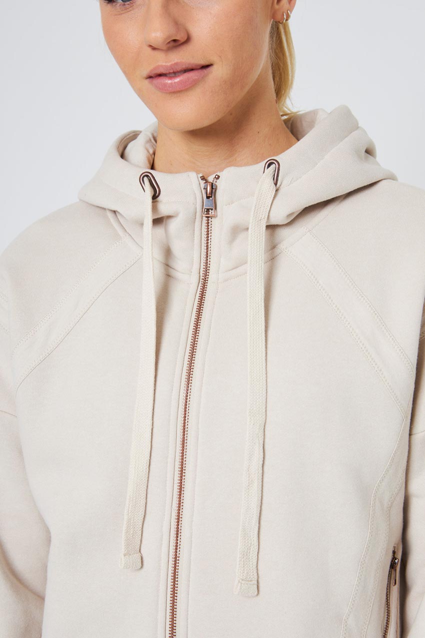 Ease Organic Cotton Recycled Zip-Up Hoodie