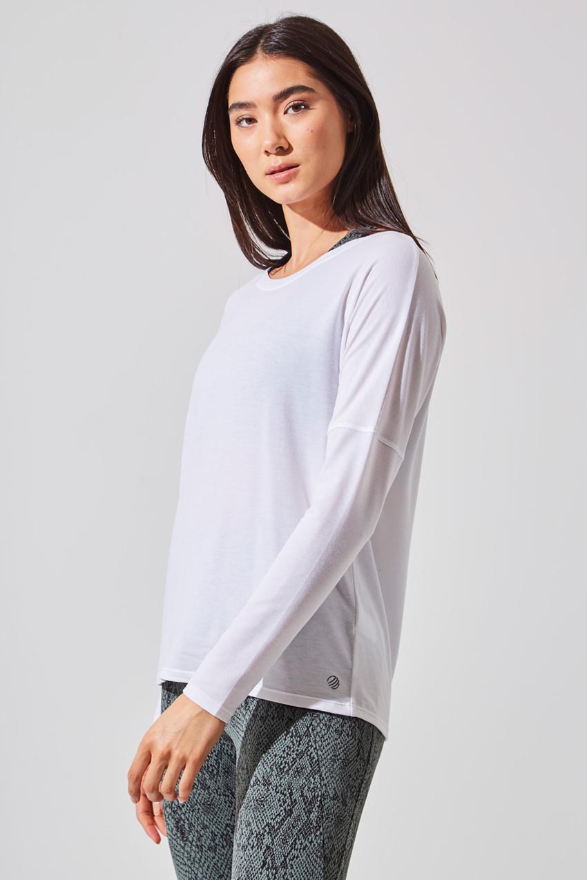 Dynamic Recycled Cover-Up Long Sleeve Top - Sale