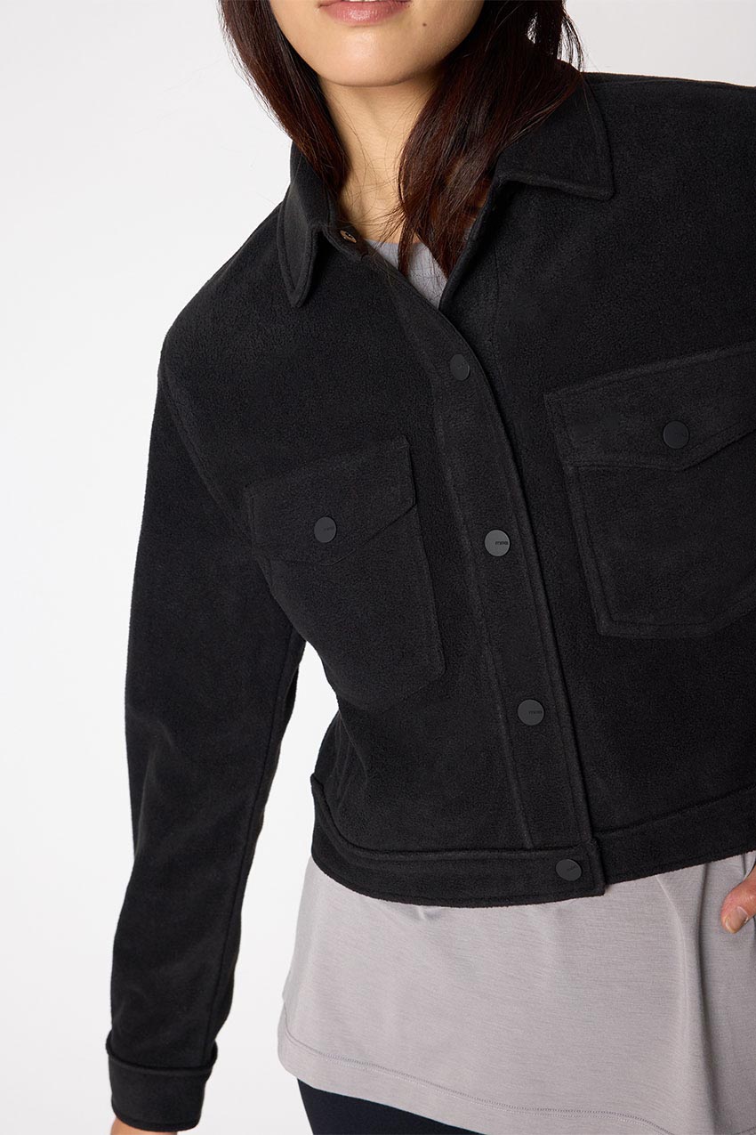 Elevate Fleece Cropped Shirt Jacket