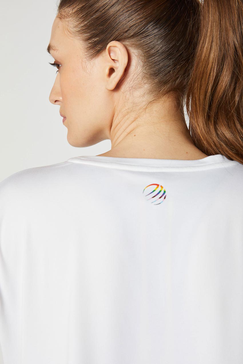 Janelle Semi-Cropped Melange T-Shirt