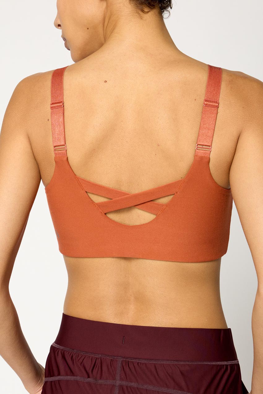 MPG Sport Explore Adjustable Medium Support Bra Peached  in Baked Clay