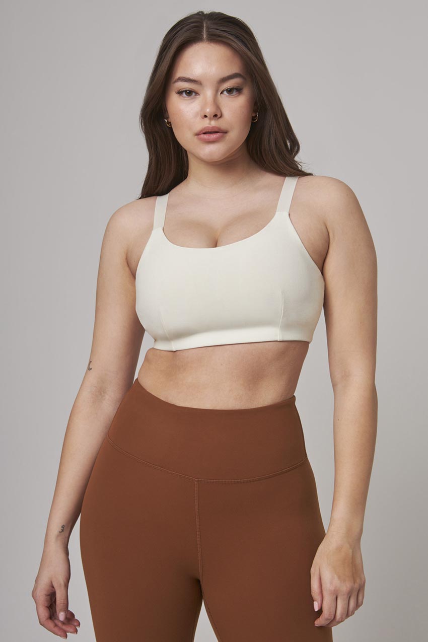 Explore Recycled Polyester Adjustable Medium Support Bra Peached