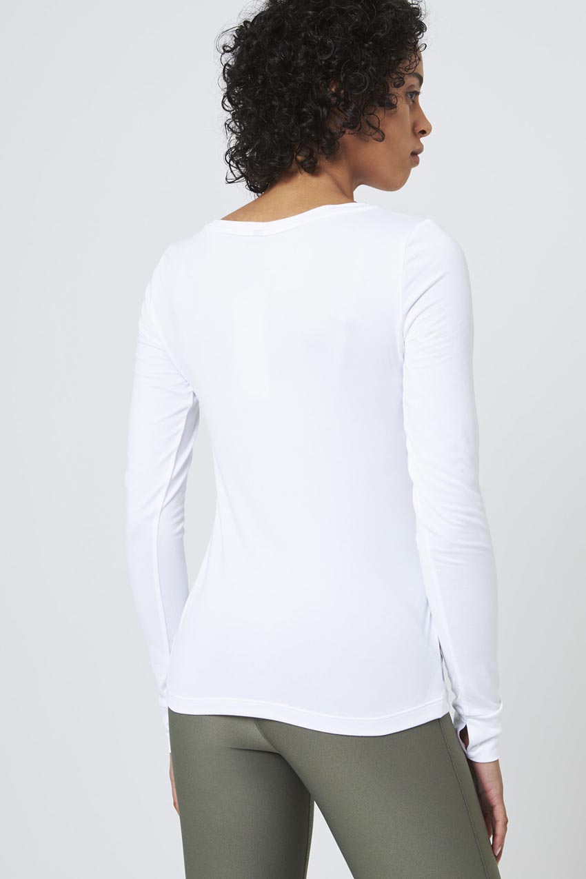 Pace Sliced Front Long Sleeve Top