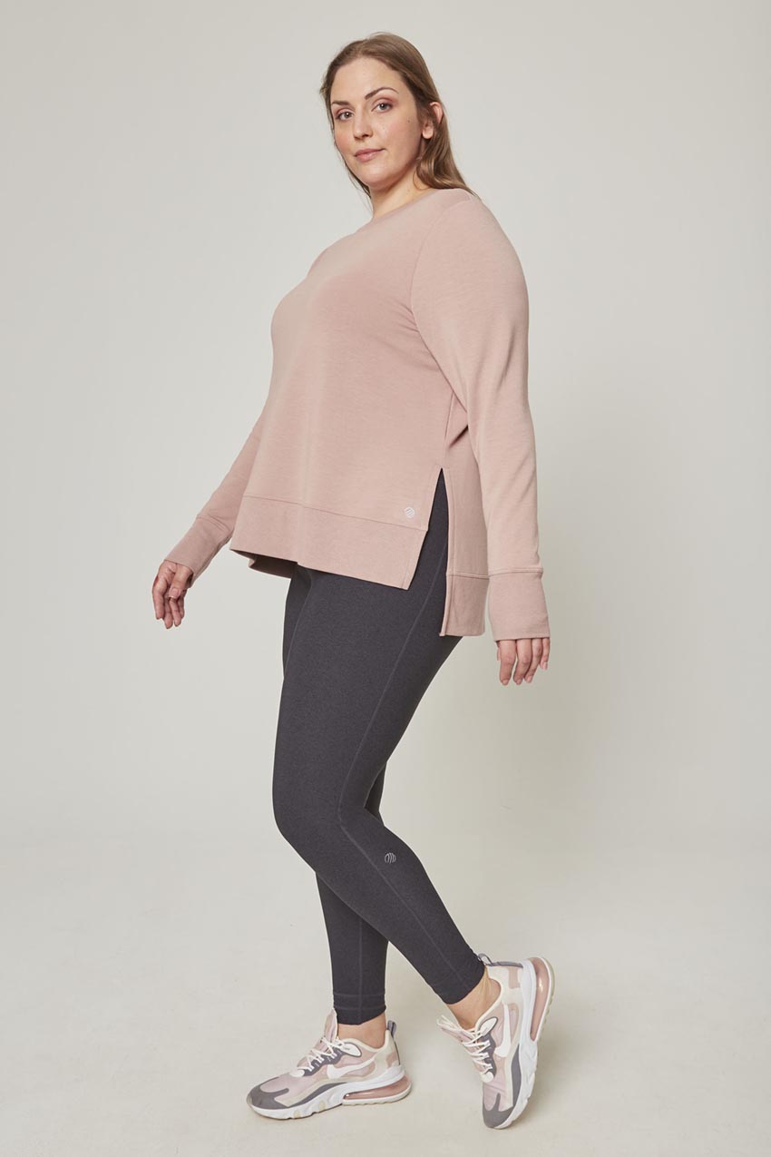 Serene Recycled Polyester TENCEL™ Modal Relaxed Side Slit Pullover - Sale –  MPG Sport