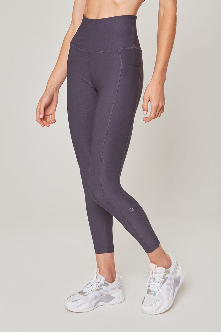 High-Waisted Side-Ruched Cropped Leggings For Women