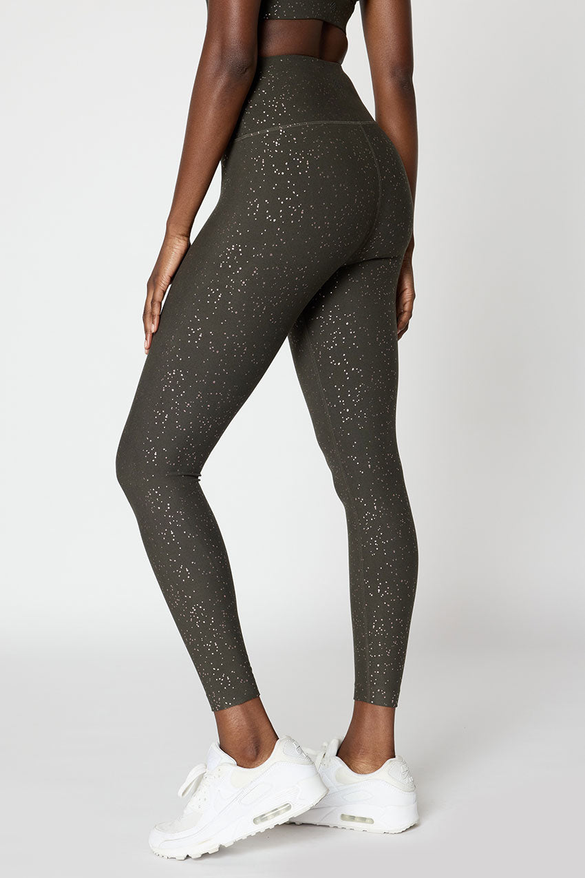 Explore High Waisted Glitz Print 25" Legging Peached