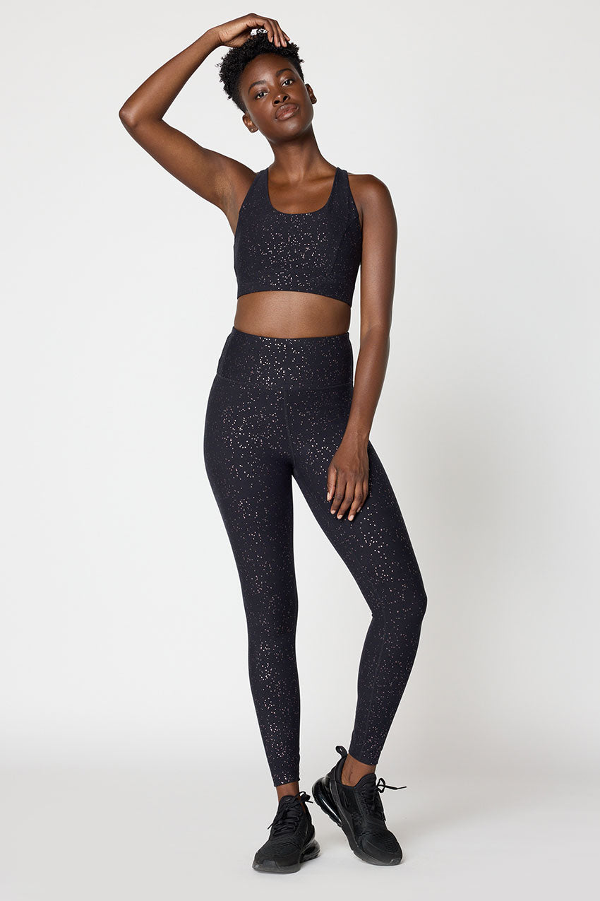 Explore High-Waisted Glitz Print 25" Legging Peached