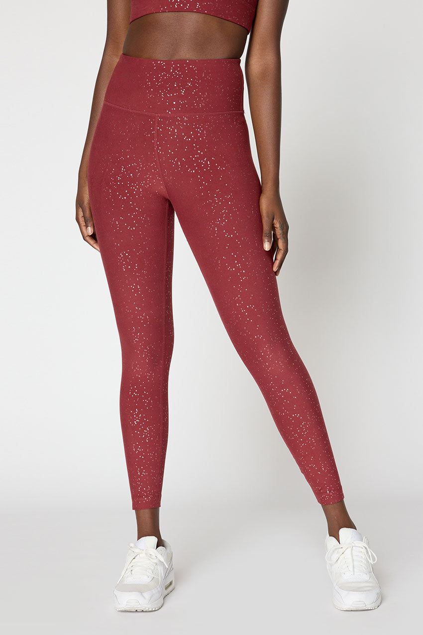 Explore High-Waisted Glitz Print 25" Legging Peached