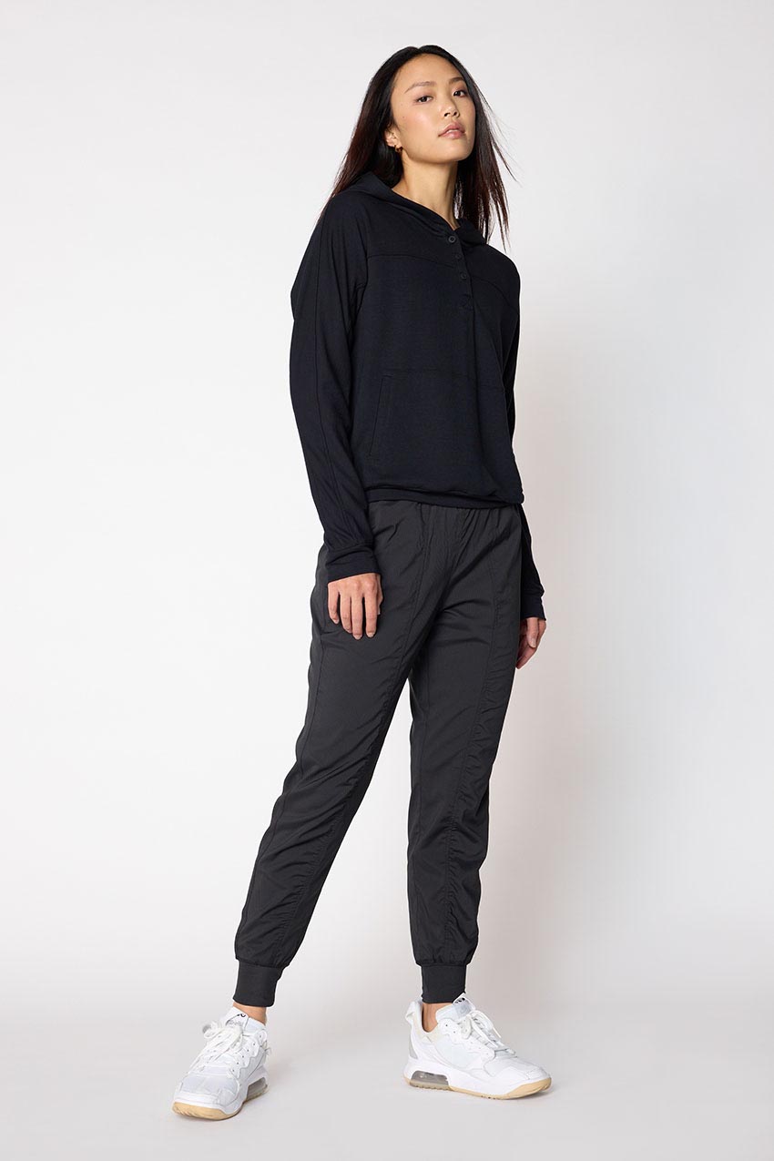 Eclipse High-Waisted 28" Lined Shadow Stripe Jogger