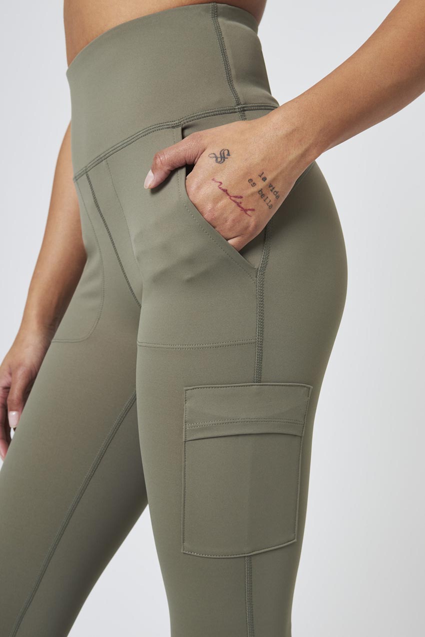 Women Leggings Fitness Cargo Pants High Waist Leggins With Pocket