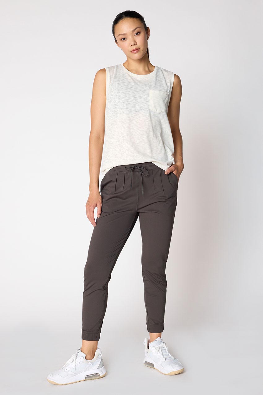 Pursuit High-Waisted 26" Pin Tuck Jogger