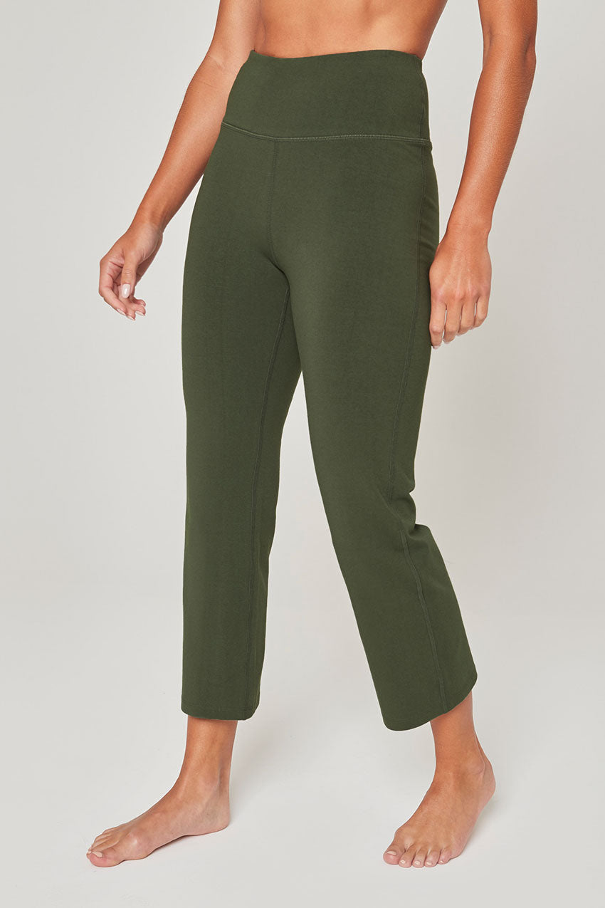 MPG Sport Balance TENCEL™ High-Rise 24" Flare Cropped Pant  in Bay Leaf