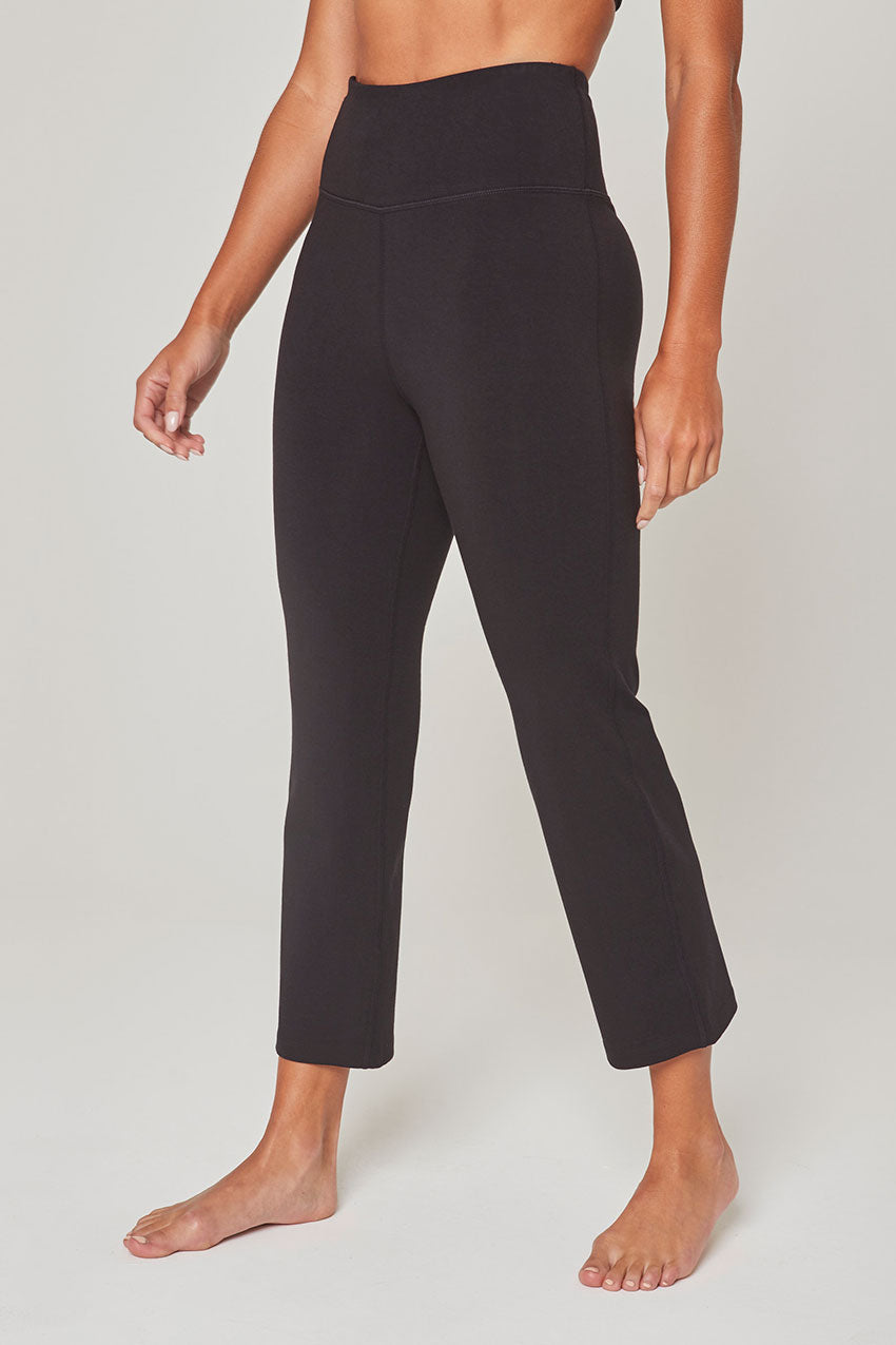 MPG Sport Balance TENCEL™ High-Rise 24" Flare Cropped Pant  in Black
