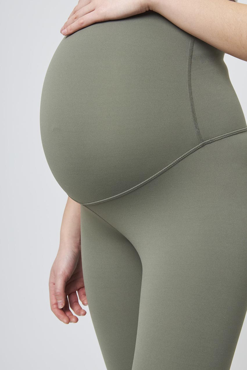 Buy Sage Green Maternity Ribbed Leggings from Next Luxembourg