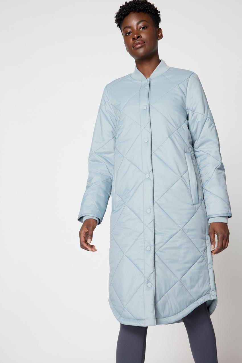 Blue longline clearance jacket