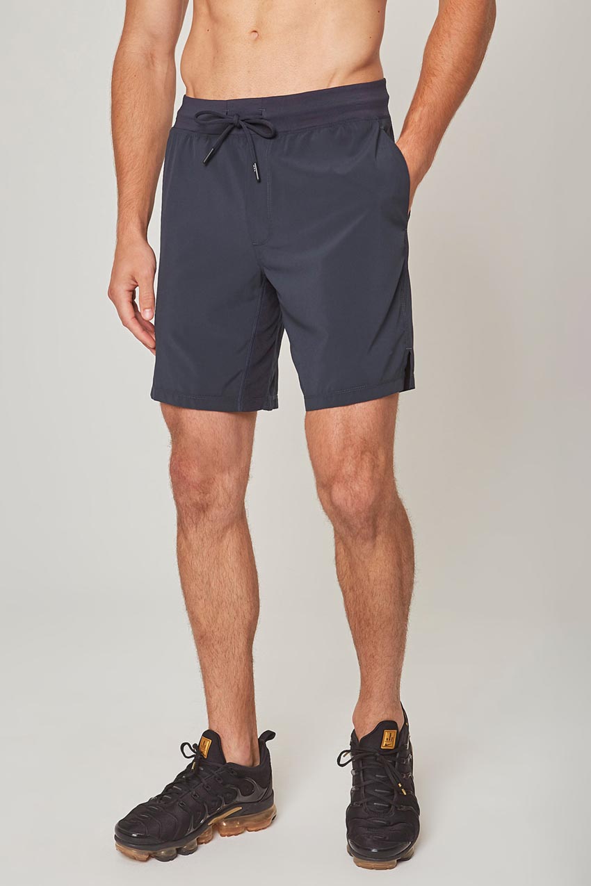 MPG Sport Stride 8" Recycled Polyester Unlined Short with Knit Waistband   in Dark Teal