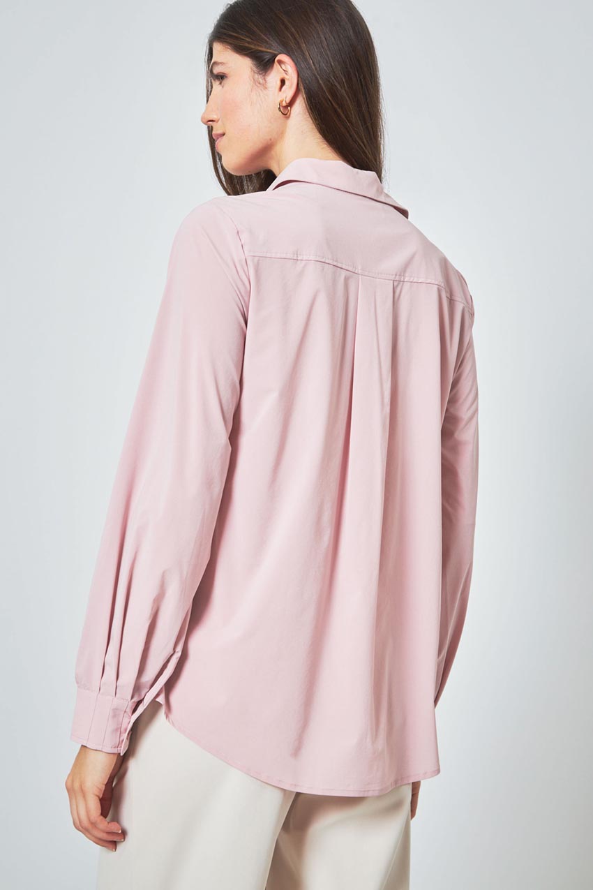 Resource Relaxed Blouse with Pleated Sleeve Cuff Detail