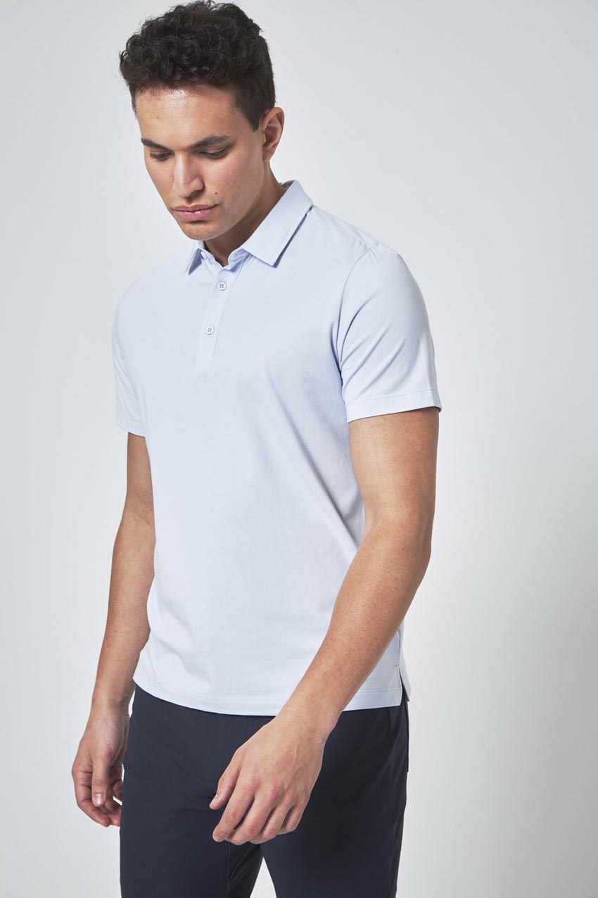 Modern Ambition Resonate Short Sleeve Polo in Halogen Blue