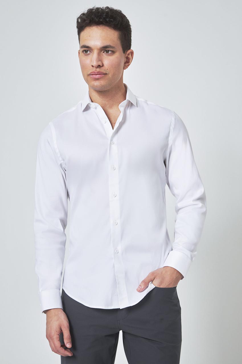 PerformLuxe Cotton Nylon Twill Slim-Fit Shirt